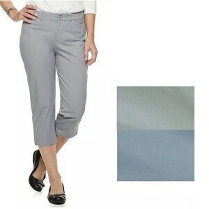 Women's Twill Capris Croft & Barrow Straight Mid Rise  size 4, 6 NEW